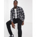 New Look buffalo check shirt in grey