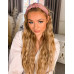knot headband in dusky pink satin
