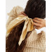 Monki Samara satin scrunchie with bow in gold