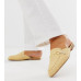 loafers in stone raffia on natural sole