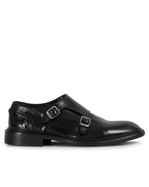 H by Hudson wych woven loafers in black leather